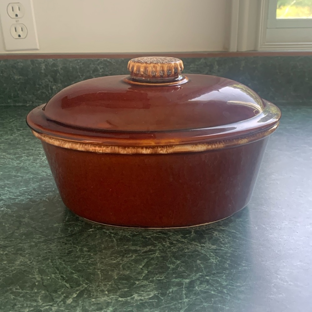 Hull Covered Casserole Stoneware  Dish